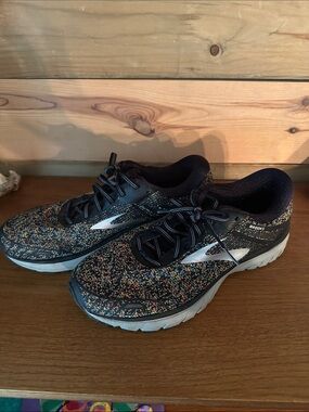 Brooks Black Multicolor Speckled Running Sneakers